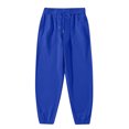 thumbnail image 4 of aohooy Men's Fleece Elastic Bottom Jogger Sweatpants - Drawstring Workout Track Running Gym Athletic Pants with Pockets Blue,S, 4 of 8