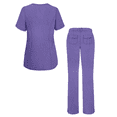 thumbnail image 2 of Adar Pro Heather Breakthrough Plus Ensemble de Sarrau pour Femmes - Haut à Col en V Amélioré et Pantalon à Multiples Poches, 2 of 7