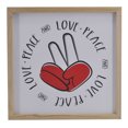 thumbnail image 1 of L'amour en Bois Paix Doigt Signe Décoratif Art Mural, 1 of 4