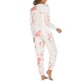 thumbnail image 5 of Ensemble de Pyjama pour Femmes Pantalon Femmes Mode Imprimé Teinture sur Nœuds Manches Longues Pantalon Ensemble de Pyjama Deux Pièces, 5 of 5