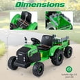 thumbnail image 3 of Costway 24V Ride On Tractor for Kids with Detachable Trailer Remote Control Music Green, 3 of 10