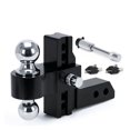 thumbnail image 3 of Adjustable Trailer Hitch 2" Receiver 6" Drop/Rise Drop Hitch 12500 LBS GTW Ball Mount 2" 2-5/16" Dual Towing Ball Double Locks ,Weatherproof Double Locking Hitch Pin, 3 of 6