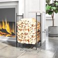 thumbnail image 3 of Outsunny Firewood Rack Outdoor, 19" Heavy Duty Metal Fireplace Log Holder, 3 of 10