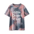 thumbnail image 1 of Pompotops Women's Summer Fashion Letters Round Neck Print Collar Short Sleeve Top, 1 of 9