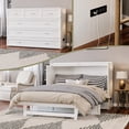 thumbnail image 1 of Northfield Lit Escamotable Moderne en Bois Massif Format Grand avec Matelas, Blanc, 1 of 20