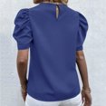 thumbnail image 4 of EQWLJWE Hauts d'Été pour Femmes Hauts pour Femmes Liquidation Femmes Été Sexy Imprimé Col Rond Manches Courtes Haut à Manches Courtes pour Femmes, 4 of 7