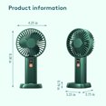 thumbnail image 3 of LSLJS Ventilateur Portatif à Main [15 H Max Temps de Refroidissement] Ventilateur à Main, Ventilateur USB Rechargeable 3600 mAh, Petit Ventilateur à Piles avec 4 Vitesses, Ventilateur Ventilateur, 3 of 8