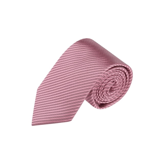 INSPIRE CHIC Men's Solid Color Narrow Stripes Necktie in Dusty Pink, crafted from 100% polyester with a silky smooth texture. Measuring approximately 145cm (57.09 inches) long and 8cm (3.15 inches) wide, this versatile tie is ideal for men's accessories, including formal events like graduations, weddings, and business meetings.