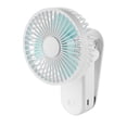 thumbnail image 1 of White Magnetic Clip Fan Usb Rechargeable 3 Wind Levels 90 Degree Rotation Quiet Desktop Portable For Home Bedroom, 1 of 9