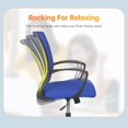 thumbnail image 4 of FDW Ergonomic Office Chair, Mid-Back Adjustable Rolling Swivel Task Chair with Armrests & Lumbar Support, Mesh, Blue, 4 of 7