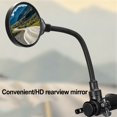 thumbnail image 2 of Mosiee 1/2 Pcs Miroirs de Rétroviseur de Vélo Réglables à Rotation 360 Universels Miroirs Professionnels 90x90x37,5 mm Accessoires de Vélo Noirs, 2 of 9