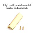 thumbnail image 4 of Ruiboury Guitar Nut L-Shaped 6 String Pillows Metal Slotted Wear-resistant Durable Musical Instrument Parts Accessories Kit Gold, 4 of 6