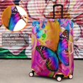 thumbnail image 3 of Travel Luggage Cover Suitcase Protector Fits 18-32 Inch Luggage Wheel Covers Patterned Travel Related Items Flower Luggage Protector Elastic Luggage Anti-scratch Suitcase Cover L, 3 of 5