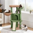 thumbnail image 2 of Yaheetech 42 Inch Cactus Cat Tree with Tall Scratching Posts, Green/Brown, 2 of 8