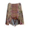thumbnail image 1 of WTXUE Chandail Fair Isle pour Femmes Impression Artistique Vintage Fair Isle Chandail Rétro Chemisiers Légers Hauts Boho Tricot Rétro Hiver Automne Décontracté Ample Col Rond Manches Longues Chandail Surdimensionné Hauts Rose TTG, 1 of 4