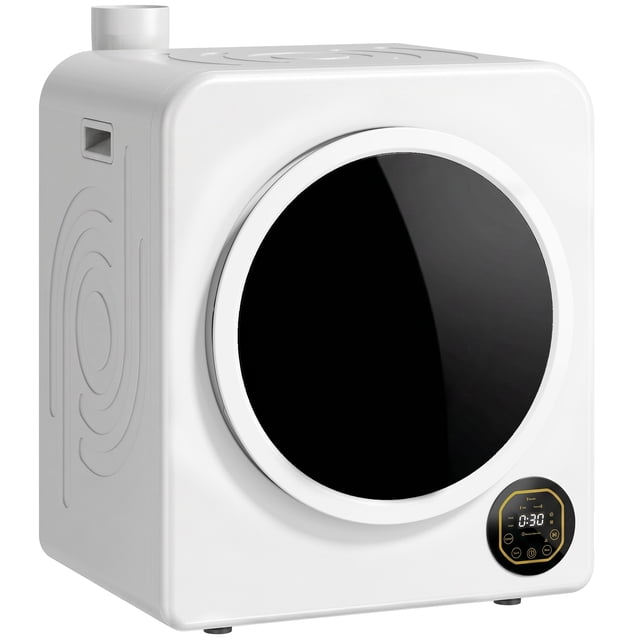 HOMCOM 1300W Clothes Dryer 18 lbs, Portable Laundry Dryer Machine, White