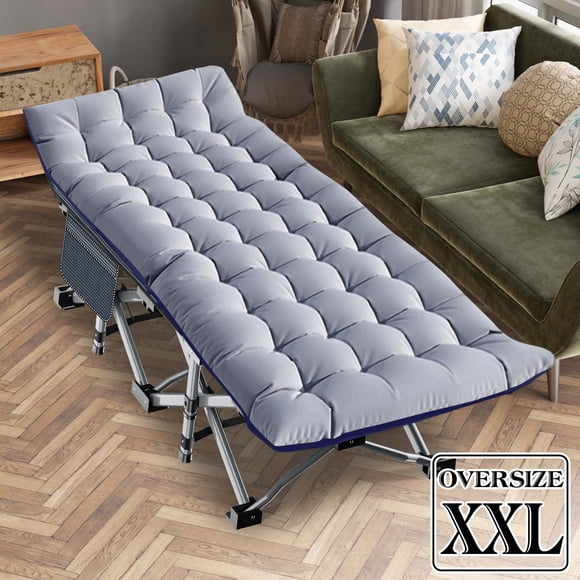 Slsy Lit Pliant TTG avec Matelas Double Face de 3,3 Pouces et Sac de Transport pour Adultes et Enfants, Lit de Camp TTG Surdimensionné, Lit de Couchage, Lit d'Appoint Pliant, Robuste Supporte 900 Lb