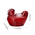 thumbnail image 2 of Glass Candy Jar Red Rooster Shape Large with Airtight Lid for Home, 2 of 7