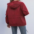 thumbnail image 4 of Alsol Lamesa Imperméables pour Femmes, Manteaux de Pluie Légers, Coupe-Vent, Compressibles, Randonnée en Plein Air, Veste à Capuche, 4 of 6