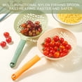 thumbnail image 4 of TopLLC Kitchen Accessories, Kitchen Essentials, Kitchen Tools Kitchen Silica Gel Big Colander Kitchen Large Lo Mein Big Colander Household Long Handle Round Strainer Drain spoon, 4 of 6