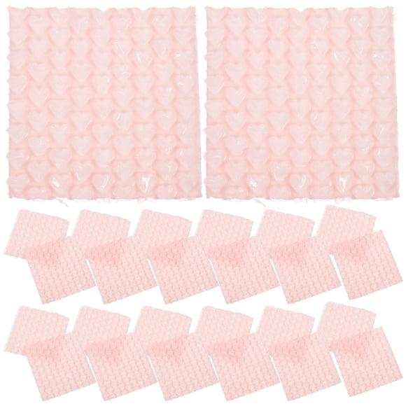 Shisuyan Pochettes à Bulles pour Emballage Plastique Rose 60 Pcs 3.9X3.9X0.2In