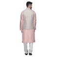 thumbnail image 3 of Atasi Ensemble de Pyjama Kurta Churidar Traditionnel Indien avec Veste Nehru pour Hommes Blanc, 3 of 3