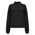 thumbnail image 4 of Blouse à Col Roulé à Manches Longues pour Femmes Automne et Hiver, Chandail Décontracté à Col Roulé pour Femmes, Hauts Unis à Manches Longues en Tricot, 4 of 7