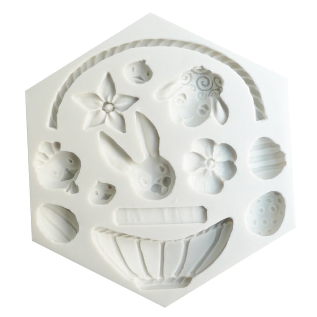 Flowers for Decoration Easter Baking Mold Cake Decoration Basket Flower Rabbit Egg Easter Egg Mold