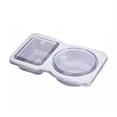 thumbnail image 1 of Condiment Containers With Lids 40 Pcs Double Compartment Reusable Plastic Food Containers 140 ml Per Container 5.51 in x 3.35 in x 0.98 in, 1 of 9