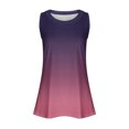 thumbnail image 4 of LSLJS Women Tank Summer Gradient Color Round-Neck Sleeveless Casual Tunic Tops Blouse, Womens Tank Tops, 4 of 5