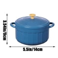 thumbnail image 3 of Oleegame Ensemble de Couverts en Acier Inoxydable 2 Pcs Bol de Conservation en Acier Inoxydable Couvercle à Double Isolation Casserole à Lunch Bleu, 3 of 3