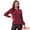 Wine Red, variant on INSPIRE CHIC Women's Work Office Long Sleeves Keyhole Neck Elegant Blouse Top
