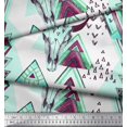 thumbnail image 3 of Soimoi Poly Georgette Fabric Triangle & Animal Face Printed Fabric 1 Yard 52 Inch Wide, 3 of 3