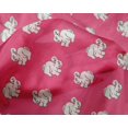 thumbnail image 4 of oneOone Silk Tabby Fabric Rabbit Block Print Fabric By The Yard 42 Inch Wide, 4 of 4