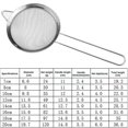 thumbnail image 2 of Fine Mesh Strainer for Kitchen Fine Mesh Stainless Steel Tea Colander Long Handle Food Sifter Flour Sieve Baking Tool, 7cm, 2 of 8