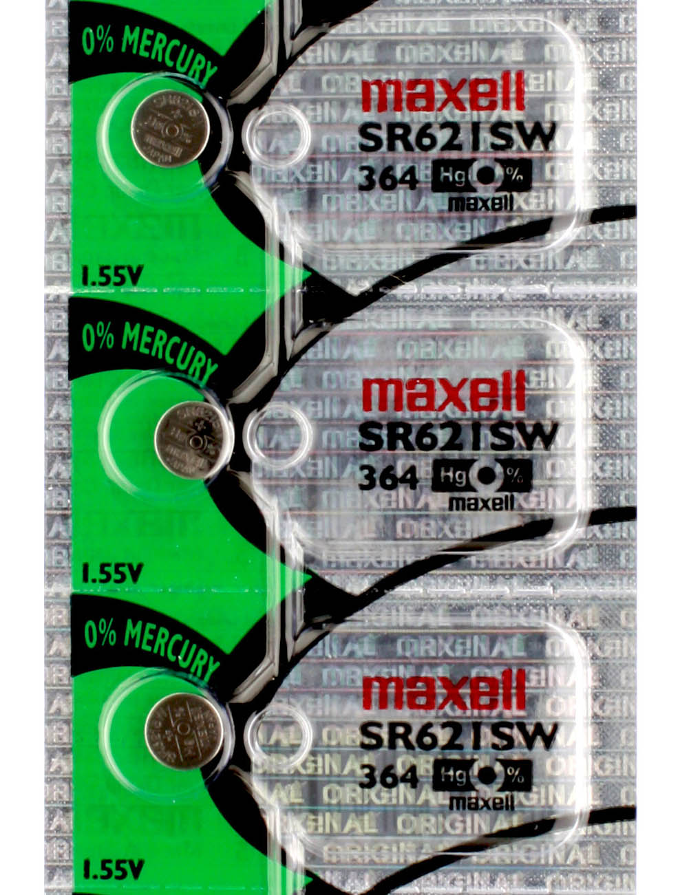 3 x Piles de Montre Maxell 364, Pile SR621SW Ou 363
