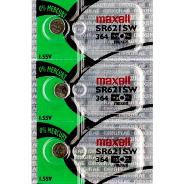 3 x Piles de Montre Maxell 364, Pile SR621SW Ou 363