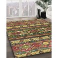 thumbnail image 2 of Ahgly Company Indoor Round Abstract Copper Green Southwestern Area Rugs, 7' Round, 2 of 6