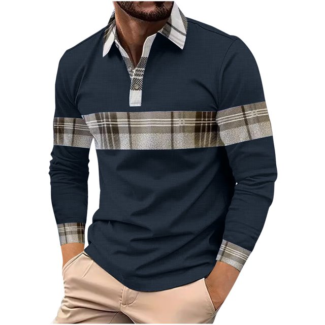 Birdeem Chemises pour Hommes Chemise Décontractée Imprimée à Manches Longues Col Rabattu Boutons T-Shirt Blouse Tops
