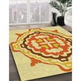 thumbnail image 3 of Ahgly Company Tapis de Zone Carré Orange Lavable en Machine, 7 Pieds Carré, 3 of 7