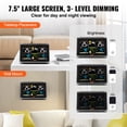 thumbnail image 4 of VEVOR Weather Station Indoor Outdoor, 7.5 in Large Color Display, Wireless Digital Home Weather Station, with Sensor Atomic Clock Adjustable Backlight Forecast Data, 4 of 9