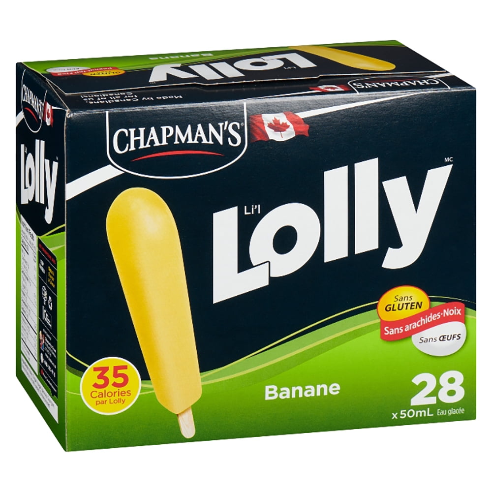 Chapman's Low Calorie Banana Li'l Lolly in a Box, 28 x 50mL