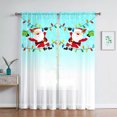 thumbnail image 3 of Goory Rideaux de Noël Luxe 2 Pcs Draperies Texturées en Lin Décoration Maison Rideau de Fenêtre Poche de Tringle Style Chambre-2 L:24"x H:59 Pouces, 3 of 6