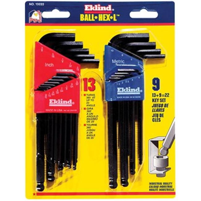 Eklind Tool  Combination Inch-Metricballend Set