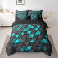 thumbnail image 2 of Erosebridal Triangle Bedding Sets Twin Size,Geometric Stereoscopic Comforter Sets with Sheets,Gradient Bedroom Decor,Reversible,7pcs, 2 of 5