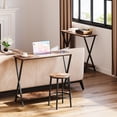 thumbnail image 3 of QinaQin Industrial Farmhouse Console Table, Long Narrow 2-Tier Entryway Table with Storage Shelf for Hall, Foyer or Behind Sofa, 3 of 9
