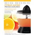 thumbnail image 4 of Big Boss Electric Citrus Juicer – One-Touch Activation, Auto-Reversing Extractor, 25 oz Capacity, Black, 4 of 5