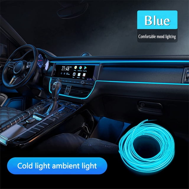 Car Cold Atmosphere Lamp Interior Guide Led Atmosphere Lamp El Luminous Line 5 Meters + Wire Drive Universal Car Decorative Lamp