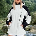 thumbnail image 2 of ManxiVoo Detachable Hood Women's Rain Jacket Multi-Purpose Hiking Windcoat With Adjustable Cuffs For Commuting XXXXL Size Light Ashy, 2 of 4