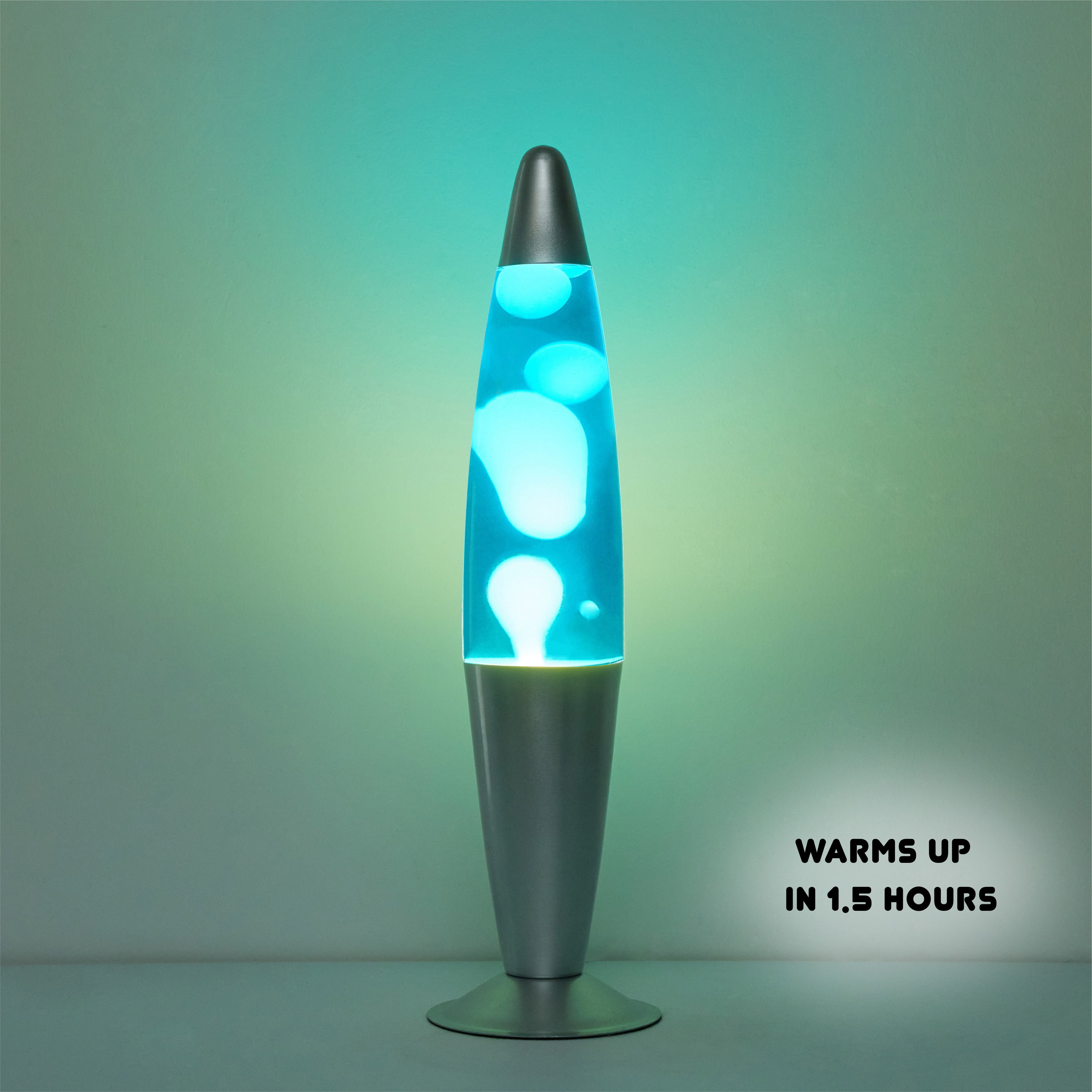 Urban Shop Blue/Silver LED Motion Volcano Lamp, 16" H